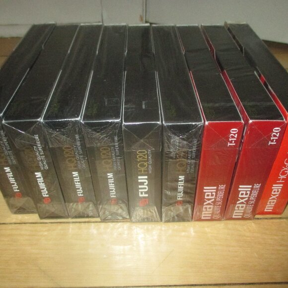 Lot of New Blank Video Cassettes Fuji HQ120x6 Maxell HGT-120sx2 / HGX-Goldx1 - Picture 7 of 7
